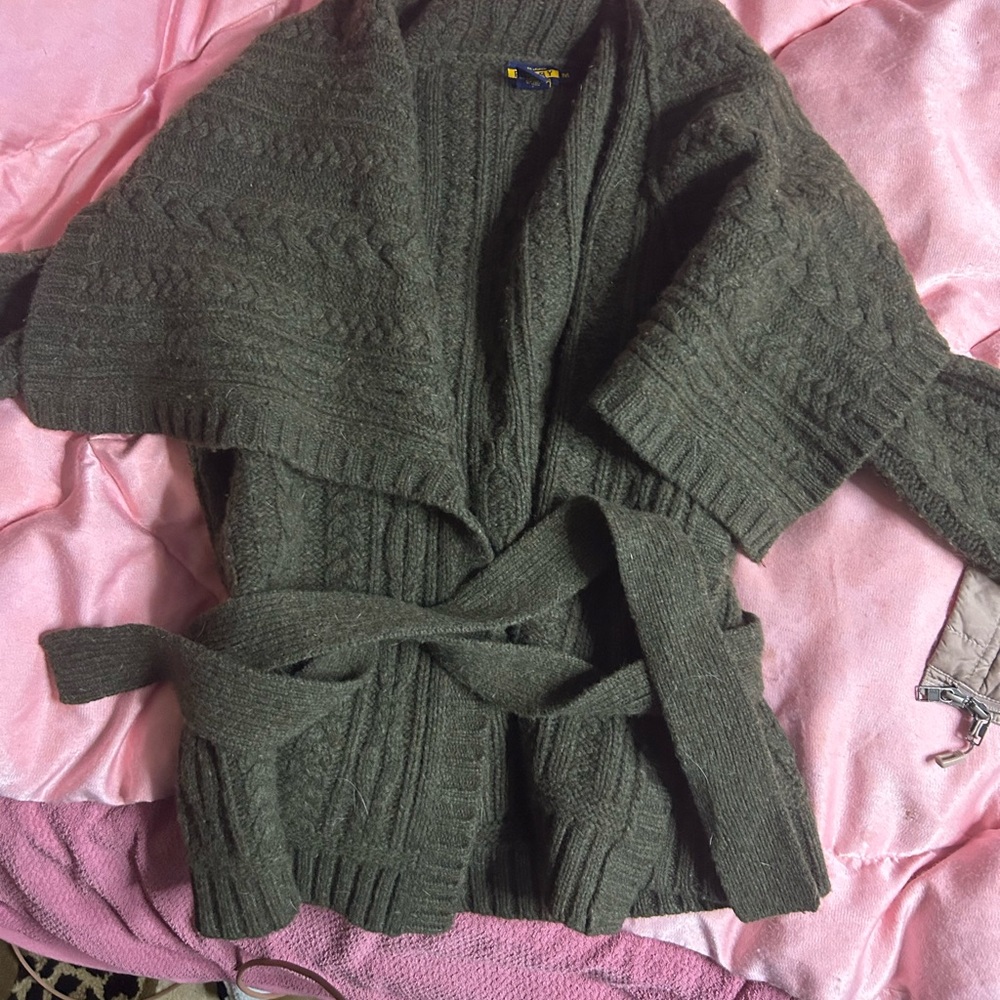 Polo by Ralph Lauren Green Cable Knit Cardigan